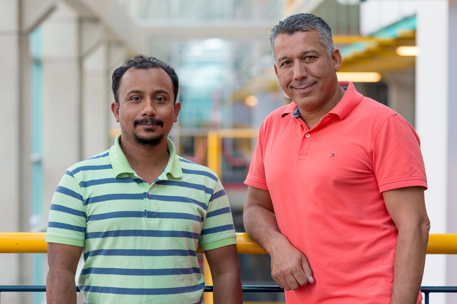 L to R: Nashid Shahriar, now an Assistant Professor, Department of Computer Science at the University of Regina, and his PhD supervisor, Raouf Boutaba, Director and Professor, Cheriton School of Computer Science